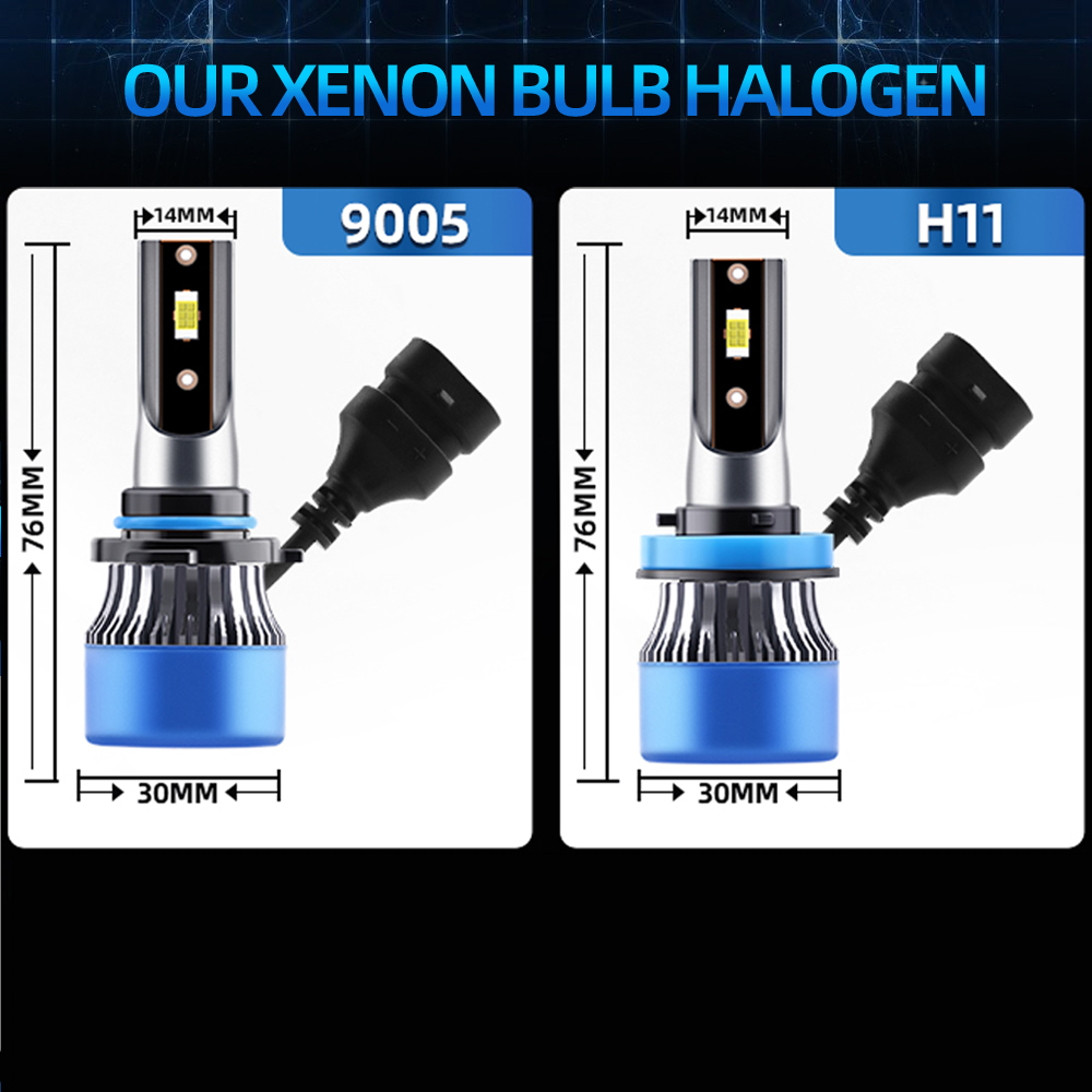 6x Combo LED Headlight 9005 H1 - огляд і ціна Compass Lensatic